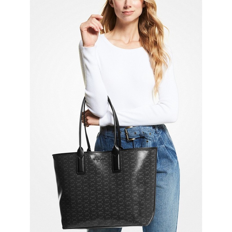 Jodie Large Logo Jacquard Tote Bag