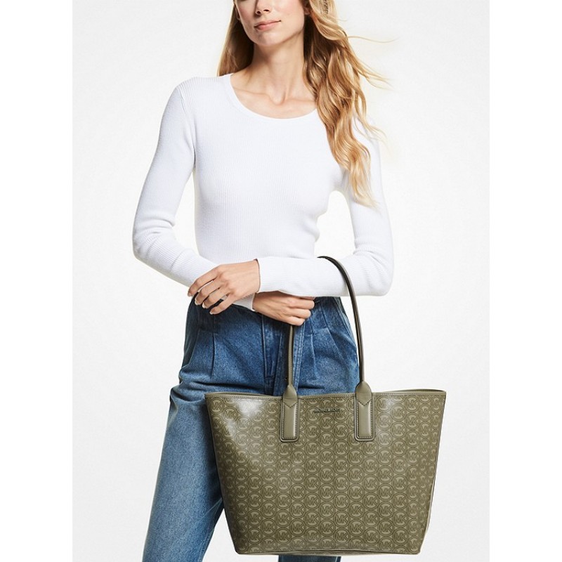 Jodie Large Logo Jacquard Tote Bag