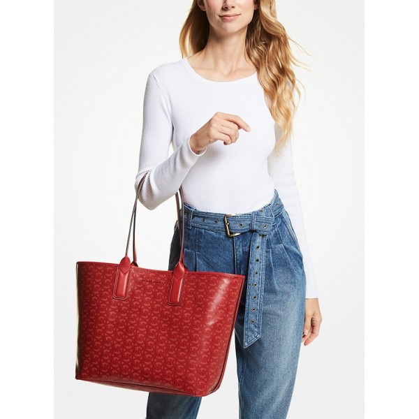 Jodie Large Logo Jacquard Tote Bag