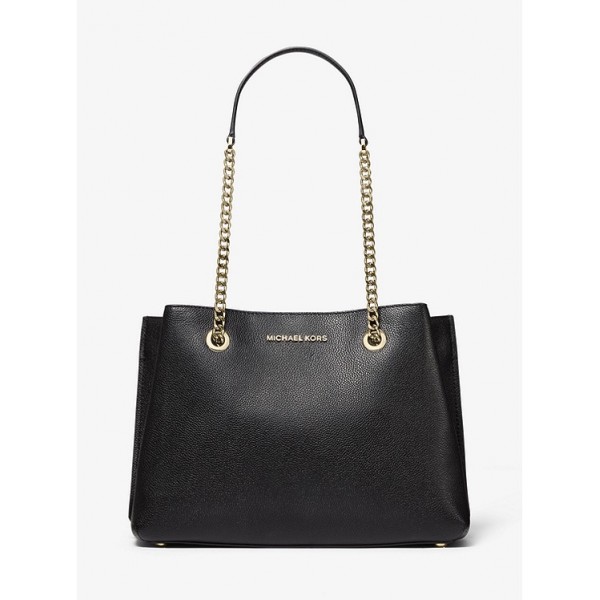 Teagan Large Pebbled Leather Shoulder Bag