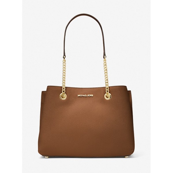 Teagan Large Pebbled Leather Shoulder Bag