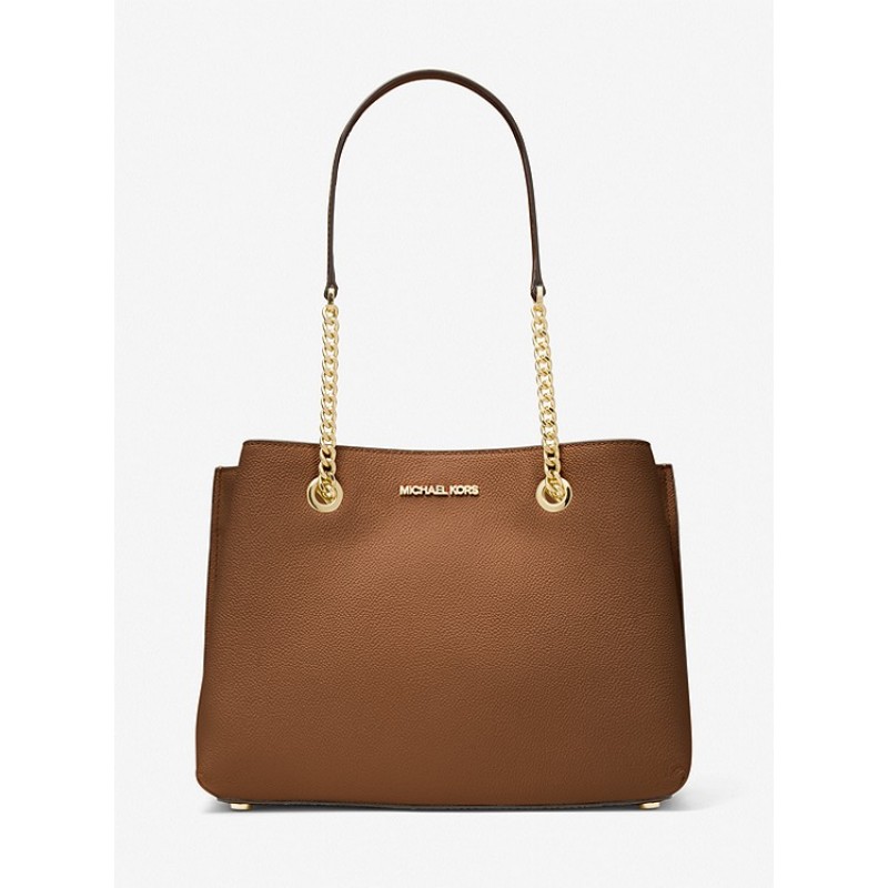 Teagan Large Pebbled Leather Shoulder Bag