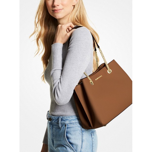 Teagan Large Pebbled Leather Shoulder Bag