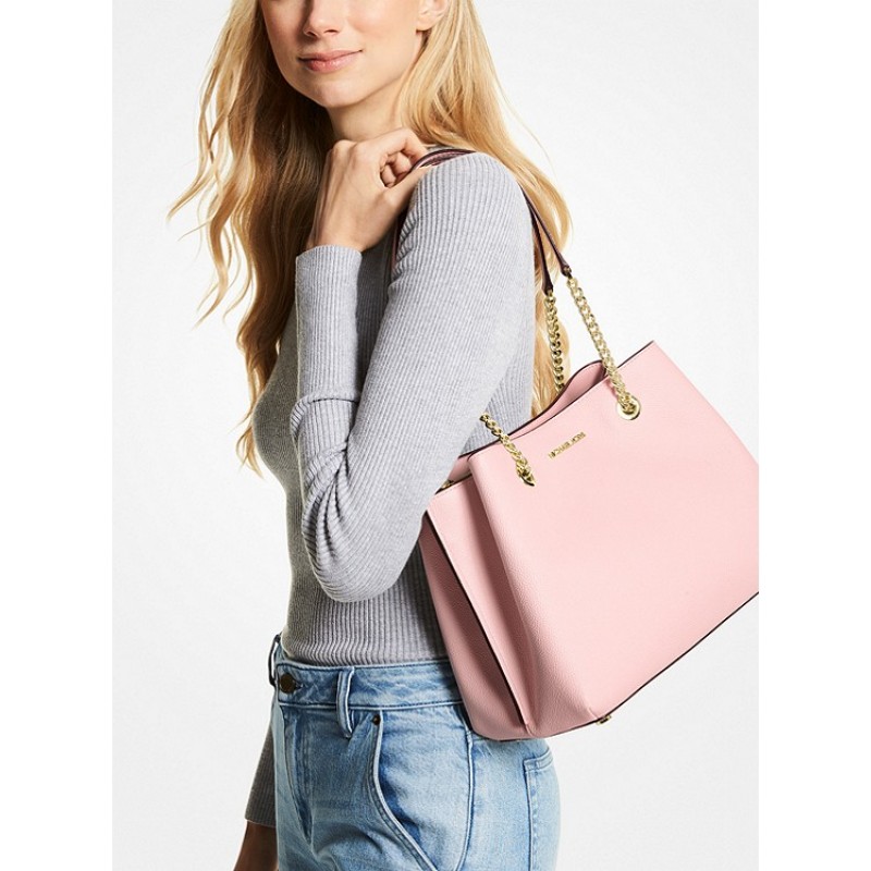 Teagan Large Pebbled Leather Shoulder Bag