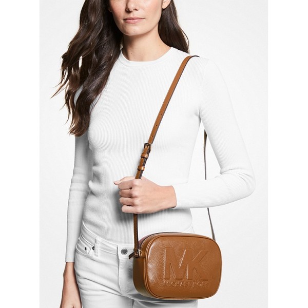 Jet Set Medium Embossed Pebbled Leather Crossbody Bag