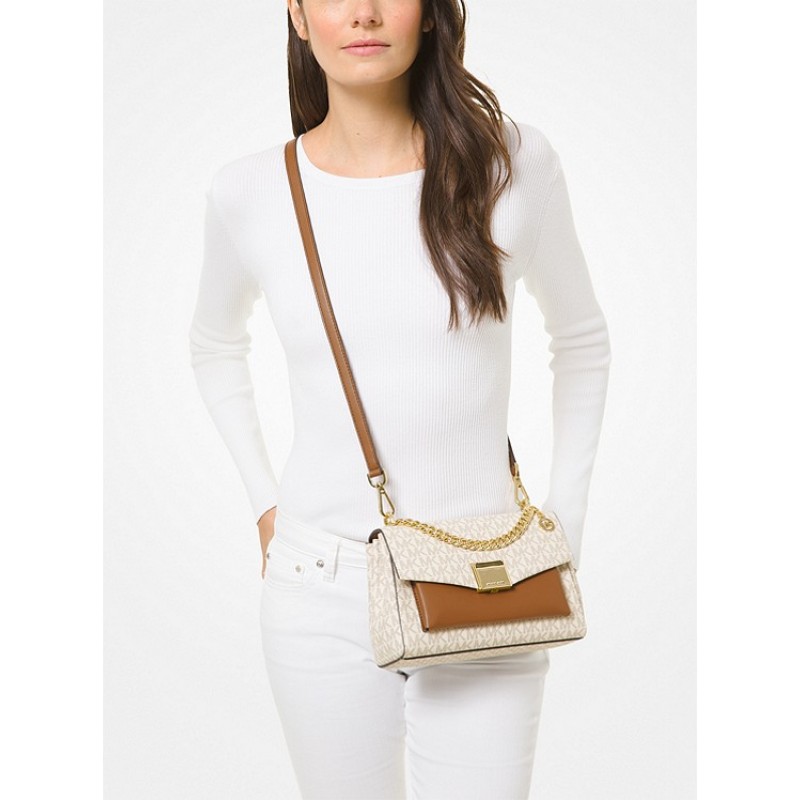 Lita Medium Two-Tone Logo Crossbody Bag