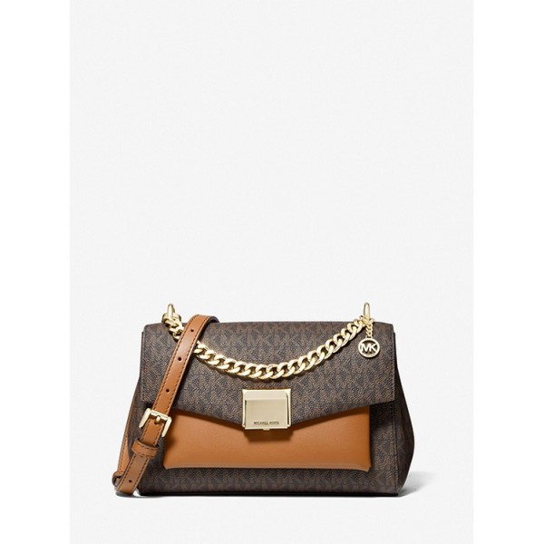 Lita Medium Two-Tone Logo Crossbody Bag