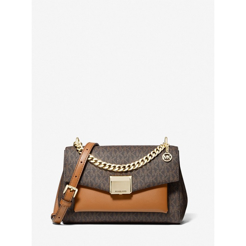 Lita Medium Two-Tone Logo Crossbody Bag