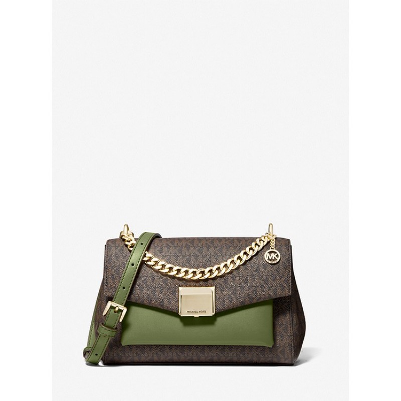 Lita Medium Two-Tone Logo Crossbody Bag