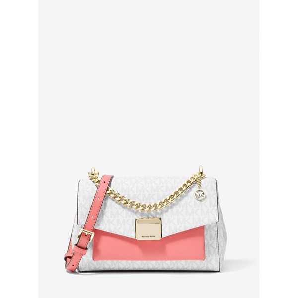 Lita Medium Two-Tone Logo Crossbody Bag