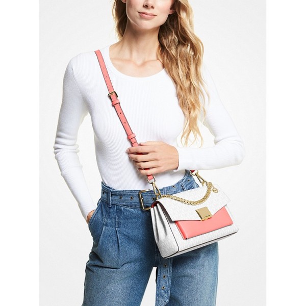 Lita Medium Two-Tone Logo Crossbody Bag