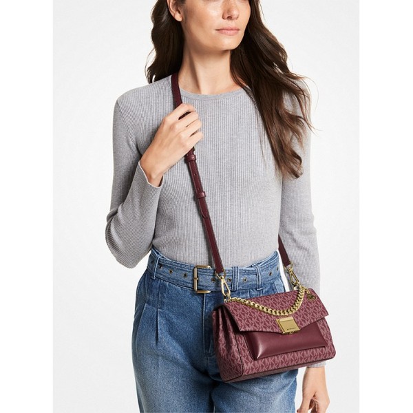 Lita Medium Two-Tone Logo Crossbody Bag