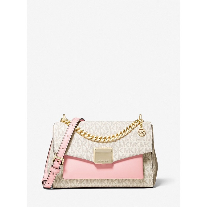 Lita Medium Two-Tone Logo Crossbody Bag