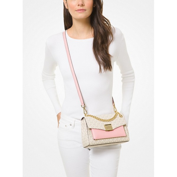 Lita Medium Two-Tone Logo Crossbody Bag