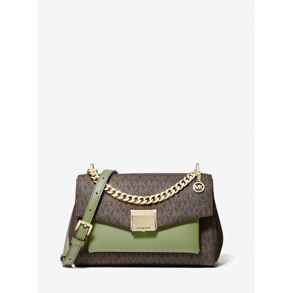 Lita Medium Two-Tone Logo Crossbody Bag