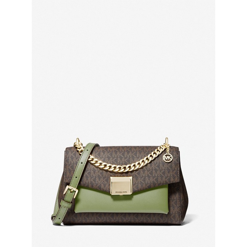 Lita Medium Two-Tone Logo Crossbody Bag