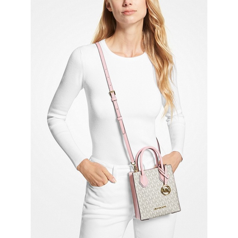 Mercer Extra-Small Logo and Leather Crossbody Bag