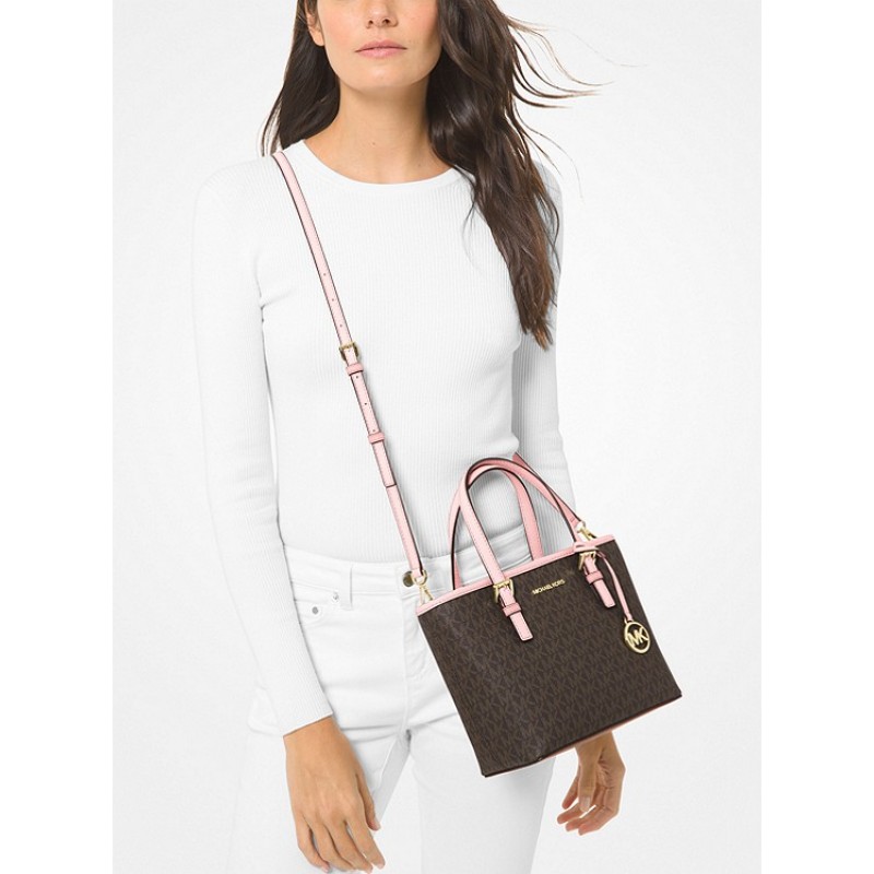 Jet Set Travel Extra-Small Logo Top-Zip Tote Bag