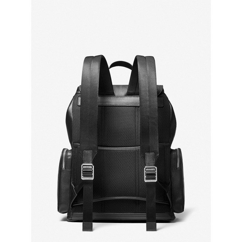 Cooper Logo Embossed Leather Backpack