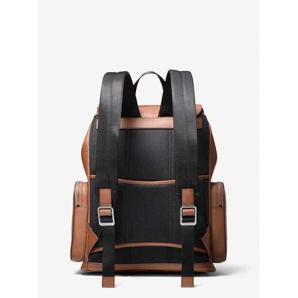 Cooper Logo Embossed Leather Backpack