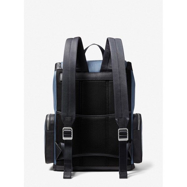 Cooper Logo Embossed Leather Backpack