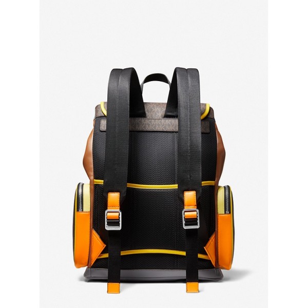 Cooper Logo and Color-Block Faux Leather Backpack