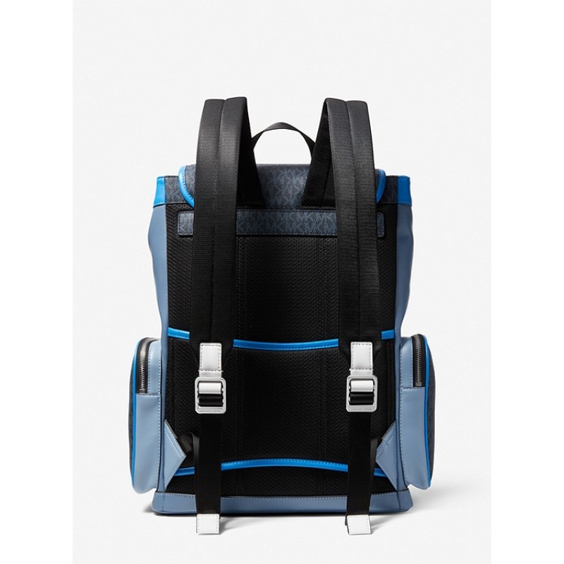 Cooper Logo and Color-Block Faux Leather Backpack