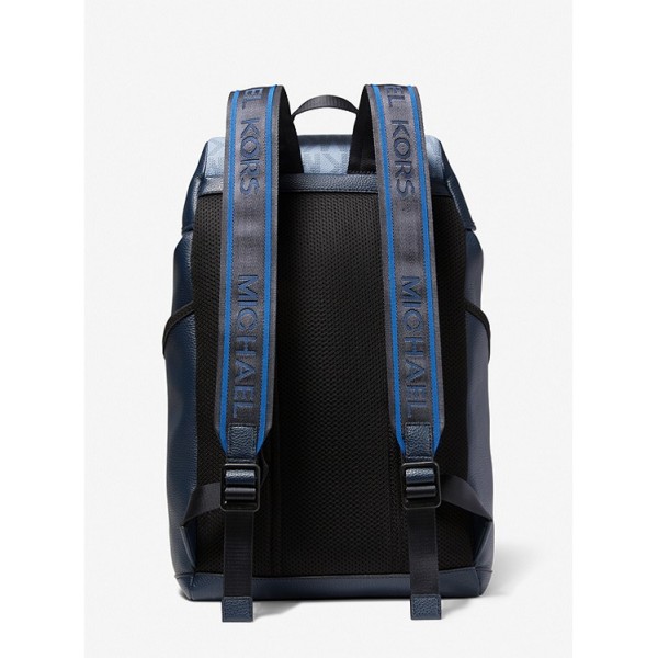 Cooper Embossed Faux Leather and Logo Stripe Backpack