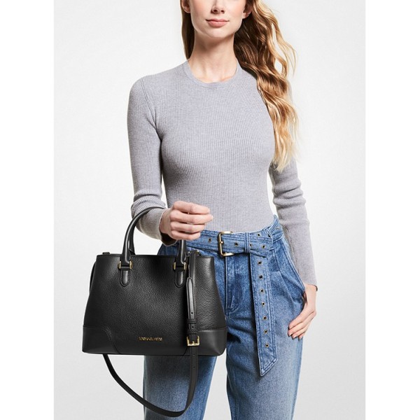 Crosby Medium Pebbled Leather Satchel