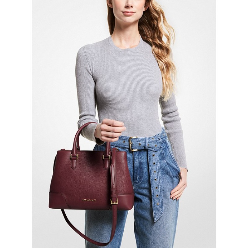 Crosby Medium Pebbled Leather Satchel