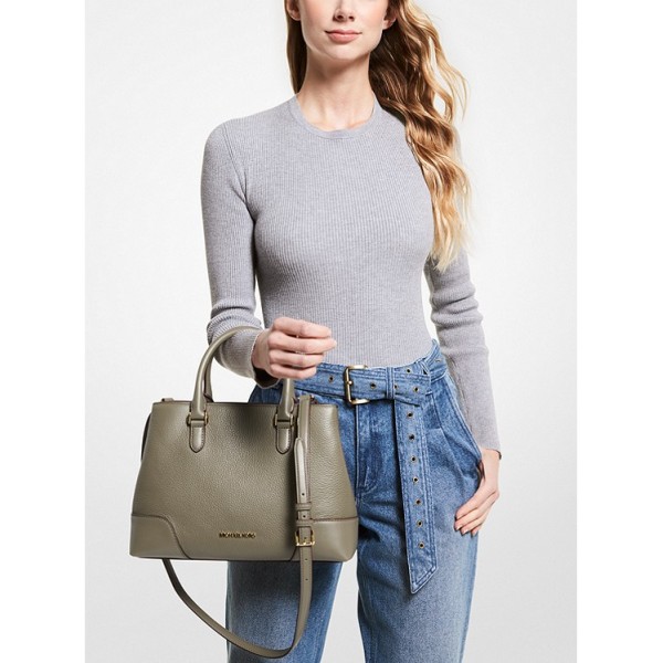 Crosby Medium Pebbled Leather Satchel