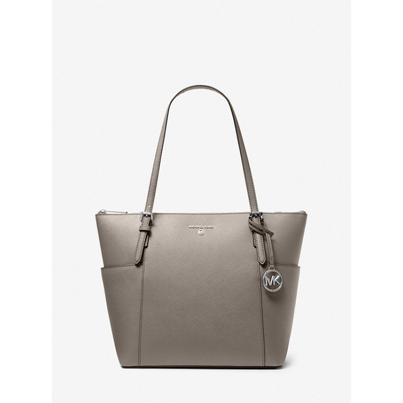 Jet Set Large Saffiano Leather Top-Zip Tote Bag